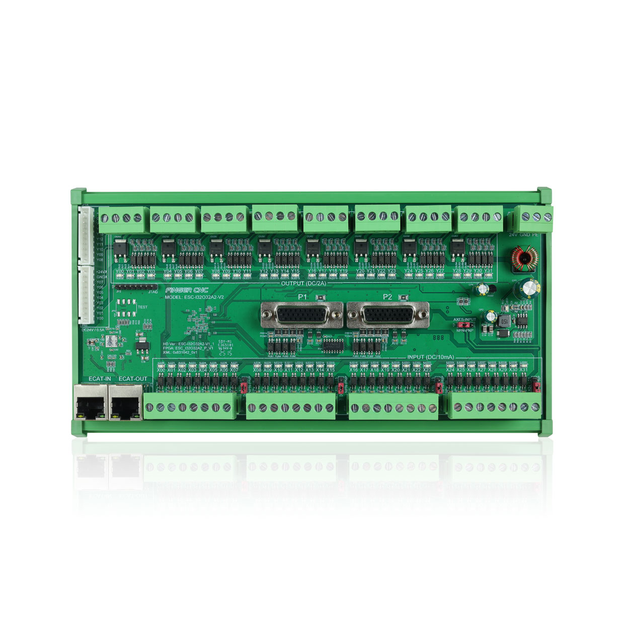 EtherCAT 32點(diǎn)輸入/32點(diǎn)輸出/2軸控制 IO運(yùn)動(dòng)模塊